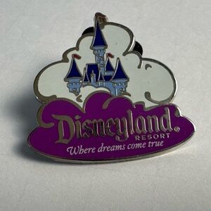 Disneyland Resort Purple and Silver Enamel Pin